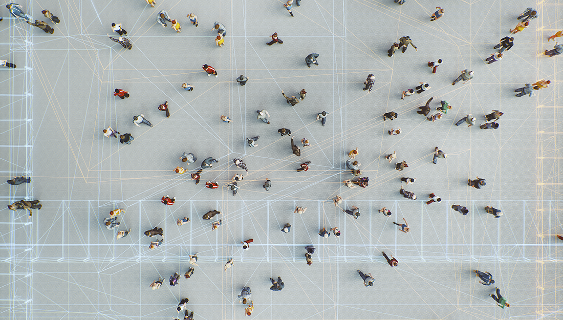 Cover image - crowd of people viewed from above